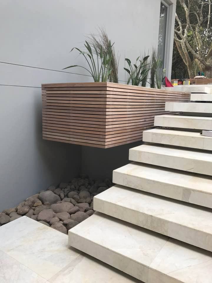 Timber Planters with Stairs